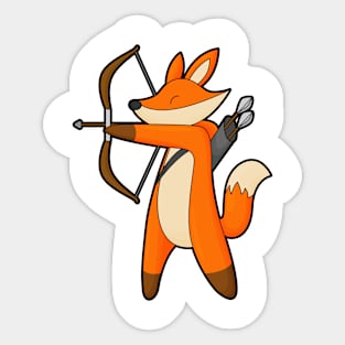 Fox as Archer with Arrow & Bow Sticker